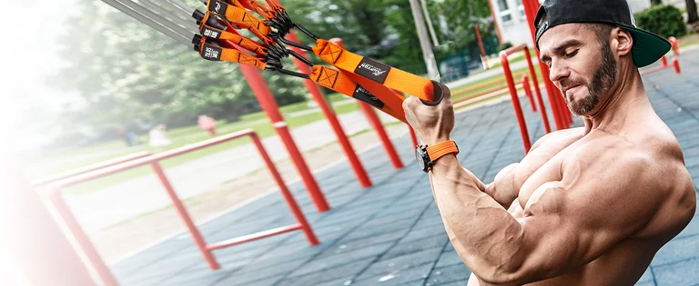 HPYGN orange resistance-band equipment in use