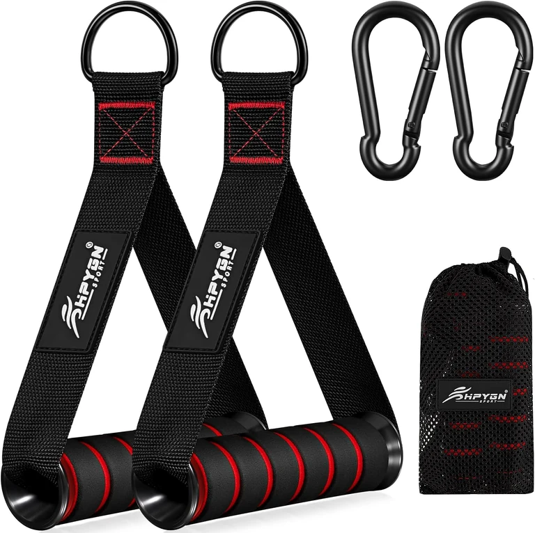 Exercise handles with clips, Black and red · Pair