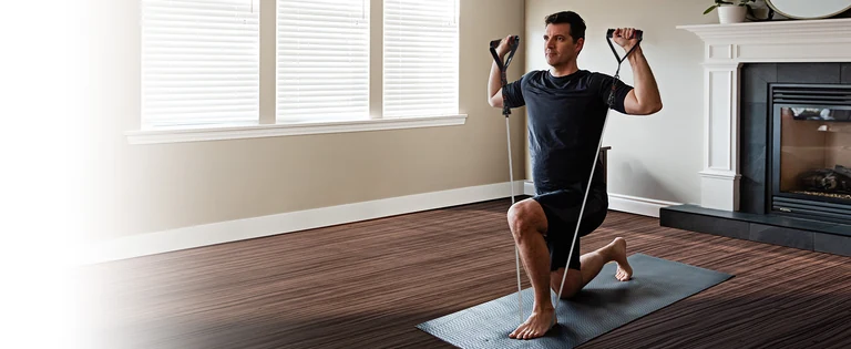 Resistance-band training in a home setting